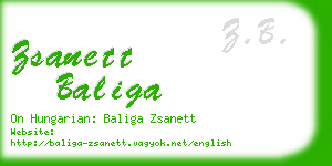 zsanett baliga business card